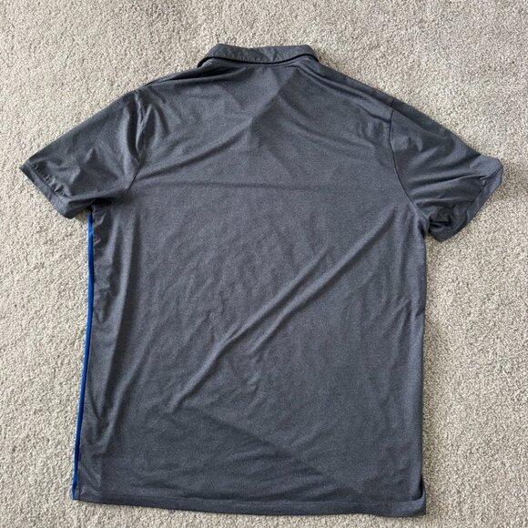 Men's Size XL Nike Golf Standard Fit Dri-Fit Gray and Blue Short Sleeve Polo - Picture 2 of 3